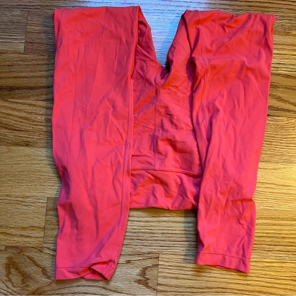 Athleta girl stash your treasures leggings fiery coral color size XL / 14 - Picture 4 of 9
